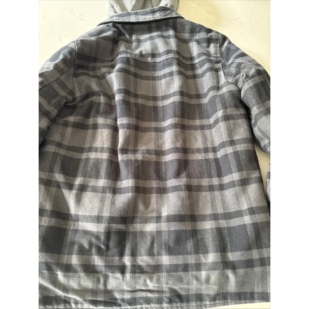 Levi's Sherpa Lined Hooded Shirt Jacket Zip Button Men's Outerwear Size Small